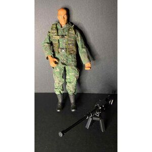VTG Pawtucket Military Army 12" Camo Action Figure 12” Doll Action Figure w Acc